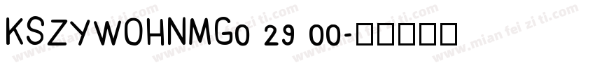 KSZYWOHNMG0 29 00字体转换